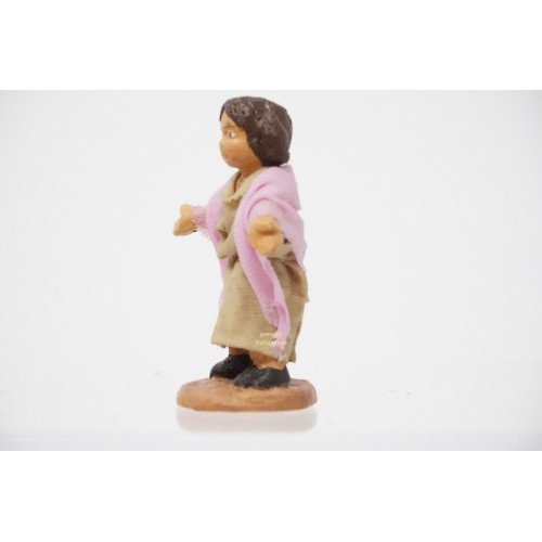 Bimba cm 10 terracotta e tessuto