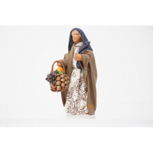 Donna con cesto di frutta cm 7...