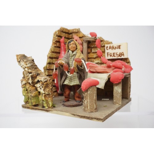 Uomo venditore carne cm 7 terracotta...