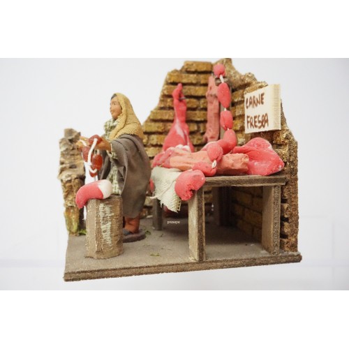 Uomo venditore carne cm 7 terracotta...