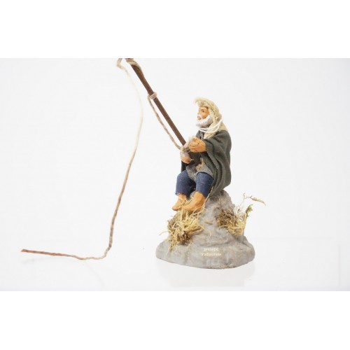 Pescatore sopra lo scoglio cm 7...