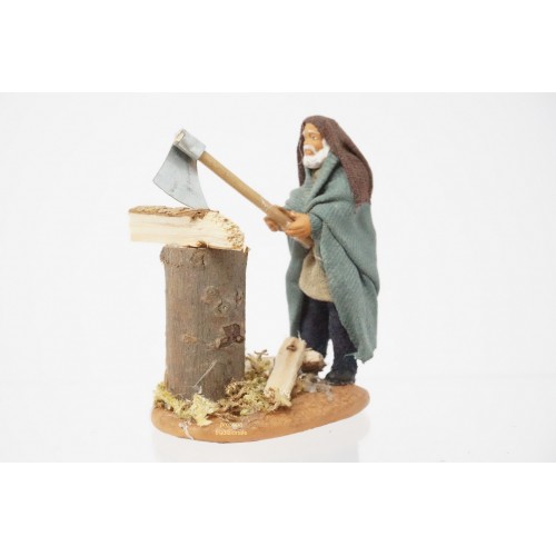 Taglialegna cm 7 terracotta e tessuto