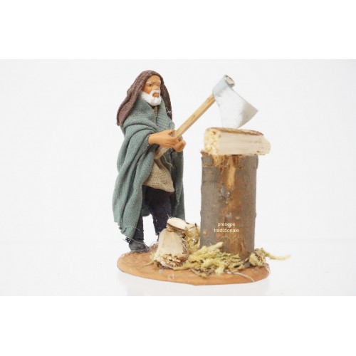 Taglialegna cm 7 terracotta e tessuto