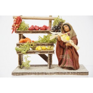 Donna venditrice frutta cm...