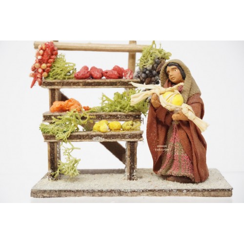 Donna venditrice frutta cm 4...