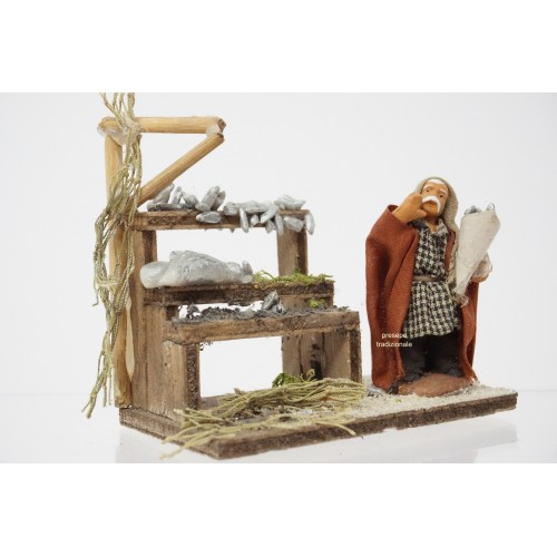 Uomo venditore di pesce cm 4...