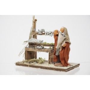 Uomo venditore di pesce cm... 2