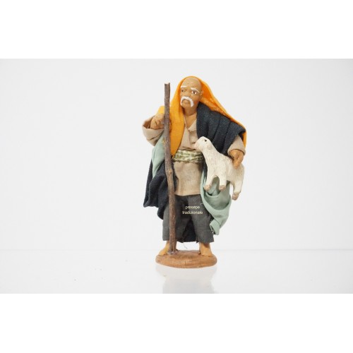 Pastore con pecora cm 7 terracotta e...