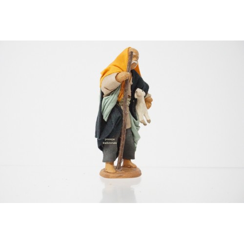 Pastore con pecora cm 7 terracotta e...