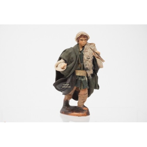 Pifferaio cm 10 terracotta e tessuto