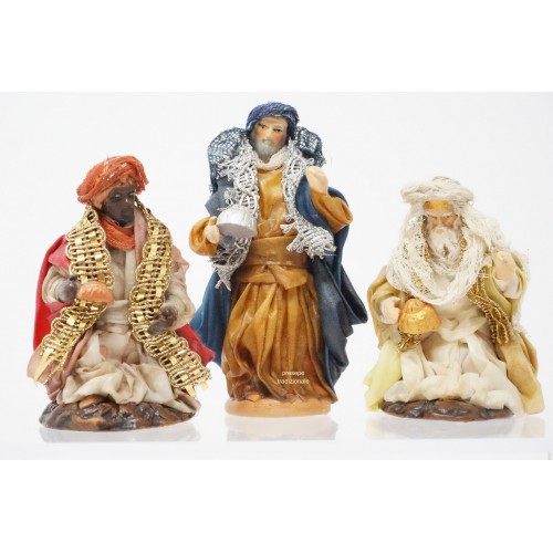 Re magi 3 pz 10 cm terracotta e tessuto