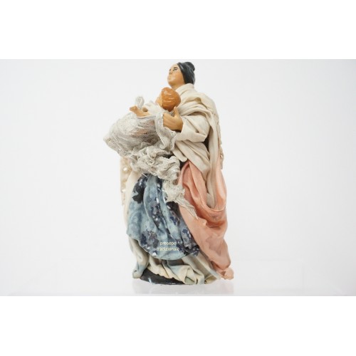 Donna con bambino cm 14 terracotta e...