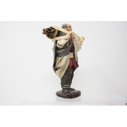 Uomo con fascina di legna cm 14...