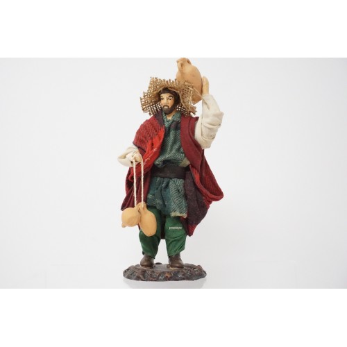 Uomo con brocche cm 13 terracotta e...