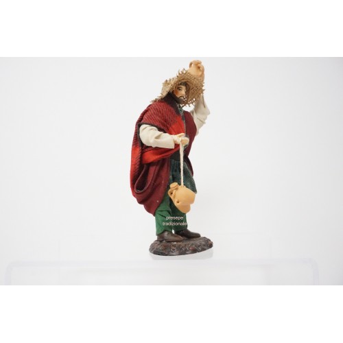 Uomo con brocche cm 13 terracotta e...