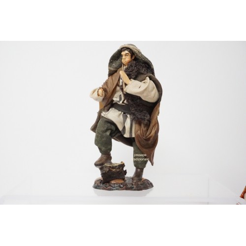 Pifferaio cm 13 terracotta e tessuto