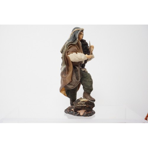 Pifferaio cm 13 terracotta e tessuto