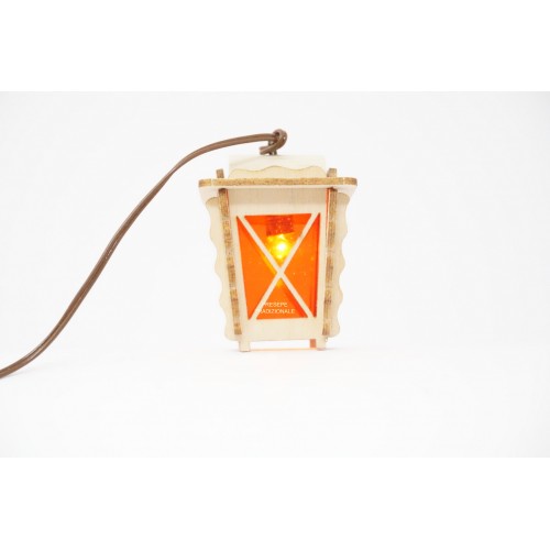 Lanterna in legno 3x3 H 4 cm luce...