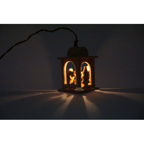 Lanterna in legno con decori  2x2 h3...