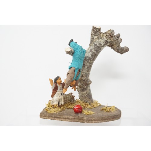 Scena bambini cm 13 terracotta e tessuto