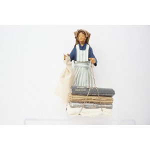 Donna con stoffe cm 15...