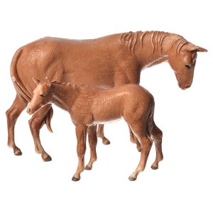 Cavallo e puledro 8cm...