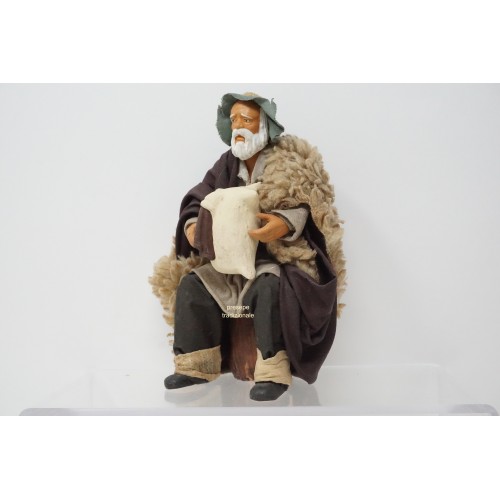 Zampognaro seduto cm 15 terracotta e...