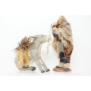 Pastore con asino cm 15...