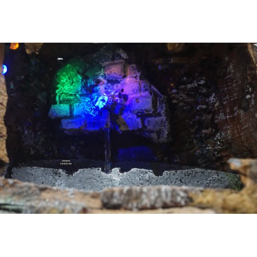 Fontana con led colorati presepe...