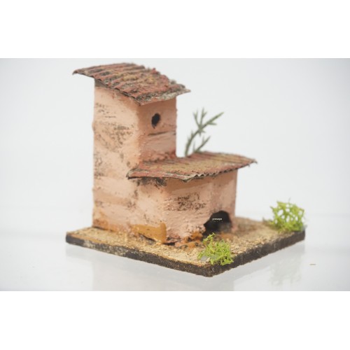 Casa presepe napoletano in legno e...