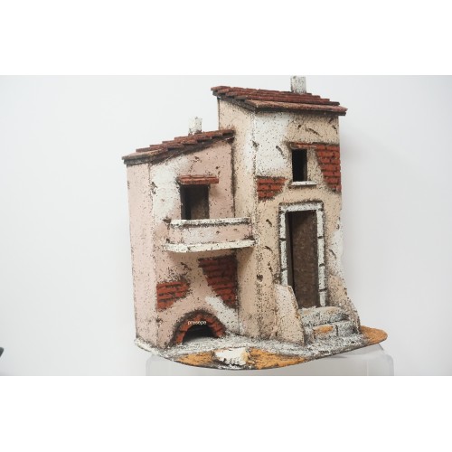 Casa presepe napoletano in legno e...