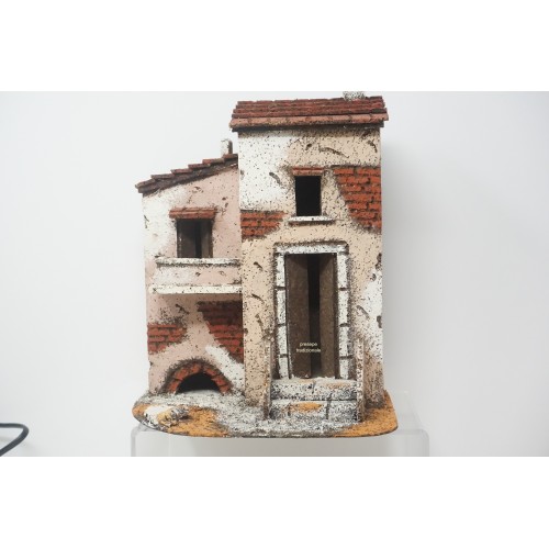 Casa presepe napoletano in legno e...
