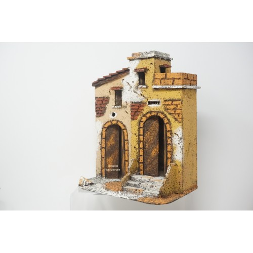 Casa presepe napoletano in legno e...