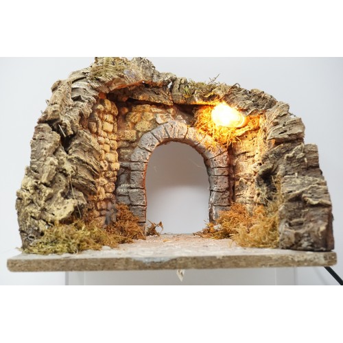 Capanna per natività legno e sughero,...