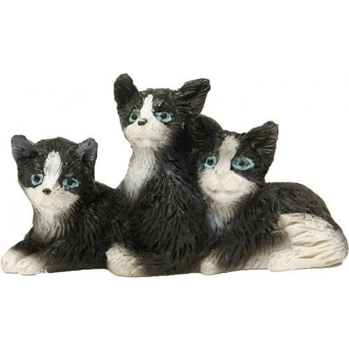 Tris Gattini H 2,3 cm Resina