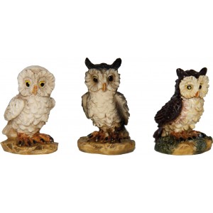 Gufi set da tre H 2,8 cm...