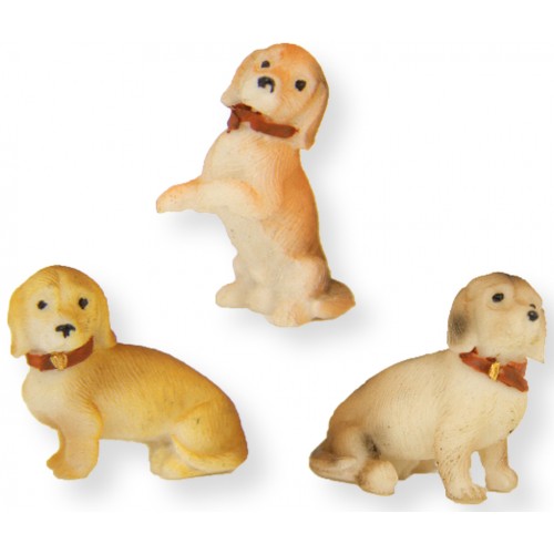 Cani set da tre   H 2, cm  Resina
