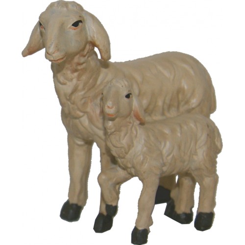 Pecora e agnello h 3,9 cm Resina