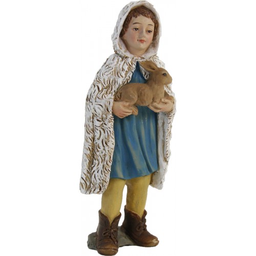 Pastorello con coniglio H 7,5 cm Resina