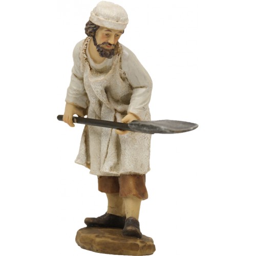 Panettiere con pala e pane  H 9 cm...