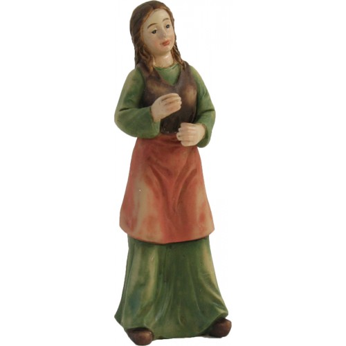 Donna con scopa h cm 10 Resina