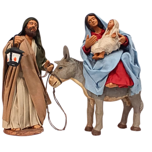 Scena fuga in Egitto cm 15 terracotta...