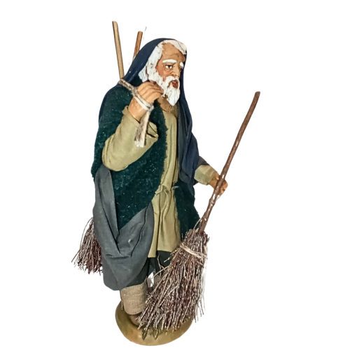 uomo con scope cm 14 terracotta e...