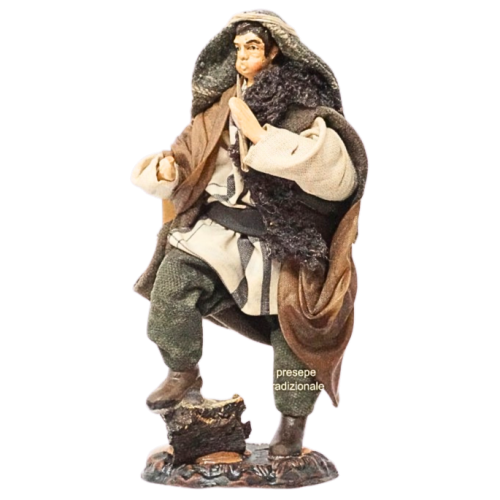 Pifferaio cm 13 terracotta e tessuto