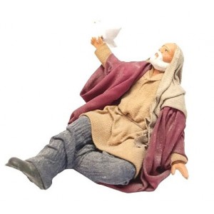 Uomo seduto con colomba 13...