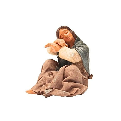 Donna seduta che dorme cm 12...