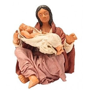 Donna seduta con bambino cm...