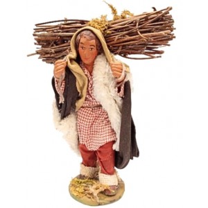 Uomo con fascio di legna cm...