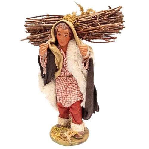 Uomo con fascio di legna cm 12...