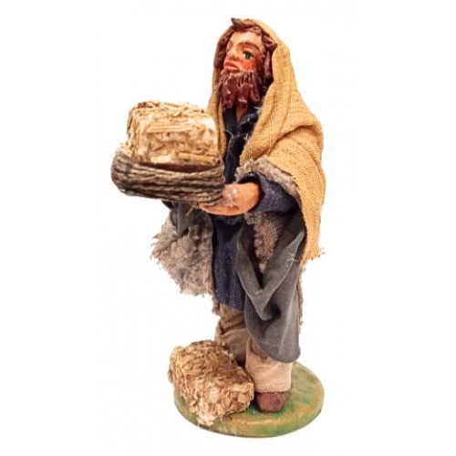 Uomo con fieno cm 12 terracotta e...